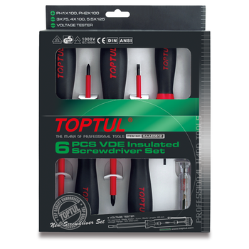 Набор отверток (1000V) 6ед. TOPTUL GAAE0612