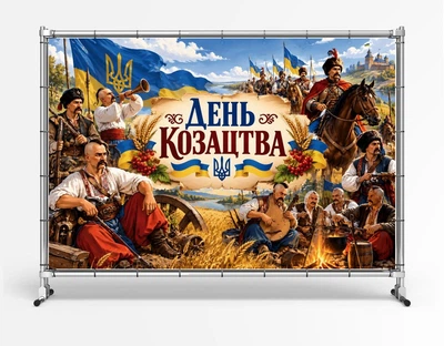 Баннер "День Казачества. Казаки" размер 2х3 м. С люверсами.