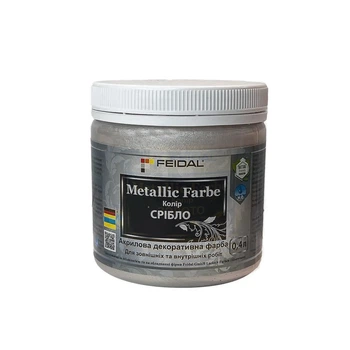 Декоративная краска Feidal Metallic Farbe Серебро 0,4 л