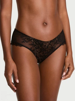 Трусики бразилиана женские Victoria's Secret 157910978 L Черный/Леопардовый (1162668861)