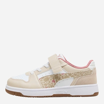 Детские кеды для девочки Puma Rebound 40746201 34 (1.5UK) Бежевый/Белый/Розовый (4070032792965)