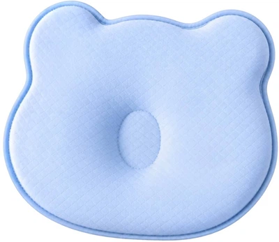 Подушка ортопедическая Papaella BabyComfort 27x22x3 см с эффектом памяти в форме мишки голубая (4820227288700)