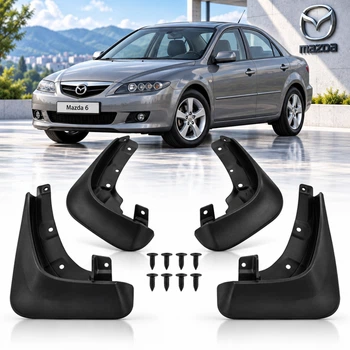Бризковики для Mazda 6 (GG) седан 2003-2011 Модельні Комплект 4 шт (OEM: GJ6A-51-840A, GJ6A-51-850A, GJ6A-51-870)