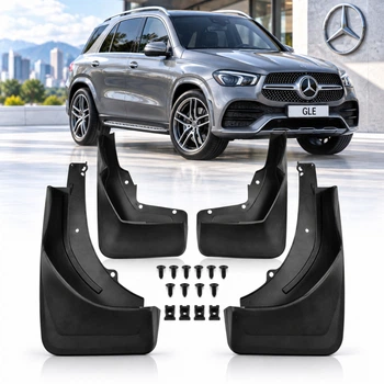 Бризковики для Mercedes-Benz GLE (V167) 2020- Модельні Комплект 4 шт версія з підніжкою (OEM: A1678902600, A1678902700)