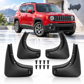 Бризковики для Jeep Renegade (BU) 2015-2025 Модельні Комплект 4 шт (OEM: 82214128, 82214127AB)