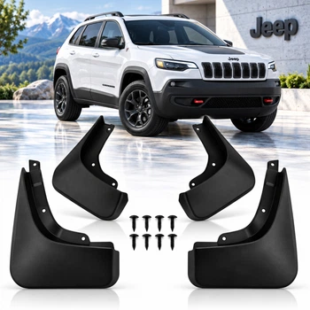 Бризковики для Jeep Cherokee (KL) 2019-2022 Модельні Комплект 4 шт (OEM: 82213880AB, 82215679AB)