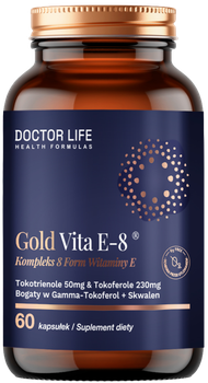 Kompleks witaminy E Doctor Life Gold Vita E-8 Kompleks 8 Form Witaminy E 60 kapsułek (5908062065195)