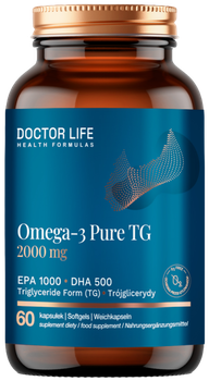 Omega‑3 Doctor Life Omega-3 Pure TG 2000 mg 60 kapsułek (5908062065218)