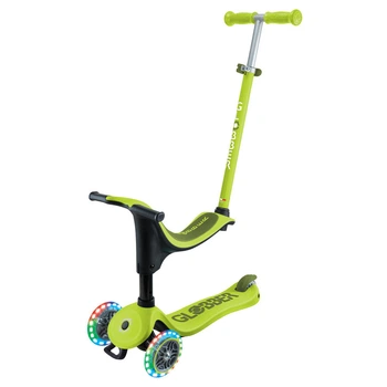 Самокат с сиденьем Globber GO-UP Sporty Lights Lime Green от 15 месяцев до 7 лет (452-606-4 S)
