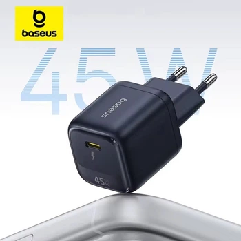 Сетевое зарядное устройство Baseus EnerFill FN22 Fast Charger 1C 45W GaN Black