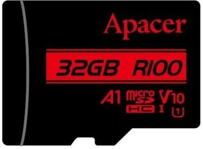 Карта памяти microSDHC, 32Gb, R100, Class10 UHS-I U1 V10 A1, без адаптера Apacer (teh0033791)