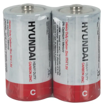 Батарейка мини бочка HYUNDAI D14 1.5В Shrink Heavy Duty 2 шт