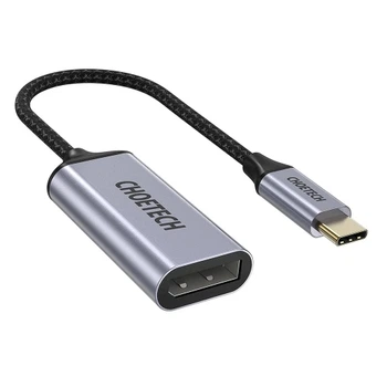 Переходник Type-C(M) - DisplayPort(F),, Black, 20 см, 4K Choetech (teh0033116)