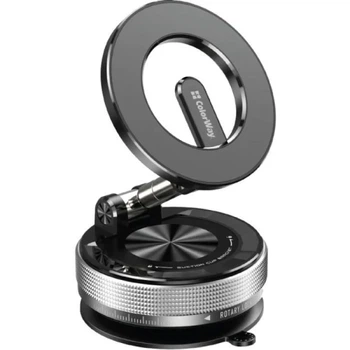 Автотримач для телефону Magnetic Car, Black, на вакуумній присосці ColorWay (teh0034112)