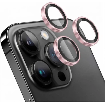Защитное стекло на камеру Fiji Metal Lens для Apple iPhone 14 Pro Max для линз с металлической рамкой Pink