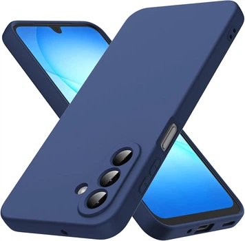 Чехол Fiji Full Soft Premium для Samsung Galaxy A27 5G (A276) противоударный бампер с микрофиброй Dark Blue