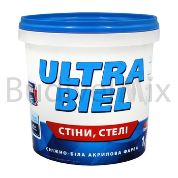 Фарба інтер'єрна Sniezka Ultra Biel акрилова 1 л (1,4 кг) сніжно-біла матова