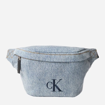 Сумка на пояс бананка мужская тканевая Calvin Klein 94544254 Голубая (1162355833)