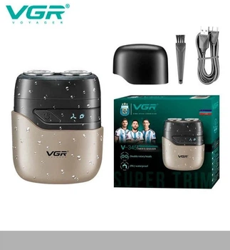 Електробритва роторна вологозахищена IPX6 VGR V-348 GREEN (49459-V-348_336)