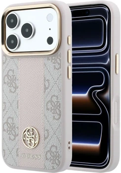 Чохол для смартфона Guess 4G with Stripe Round and Classic Logos MagSafe для Apple iPhone 18 Pro Max / Apple iPhone 17 Pro Max Pink (3666339652630)