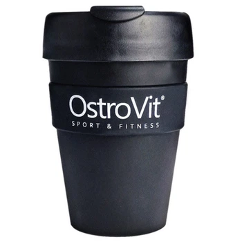 Аксесуари для фітнесу OstroVit стакан з кришкою 340 мл Колір Чорний