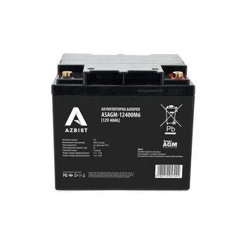 Батарея к ИБП AZBIST 12V 40 Ah Super AGM (ASAGM-12400M6) (357366)