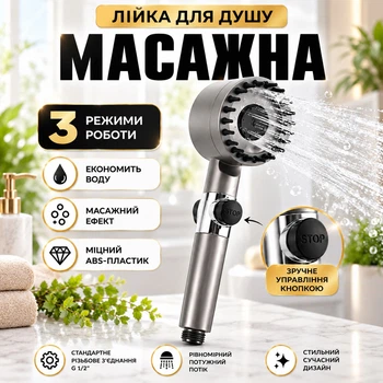 Насадка масажна для душу TURBOCHARGED SHOWER HEAD