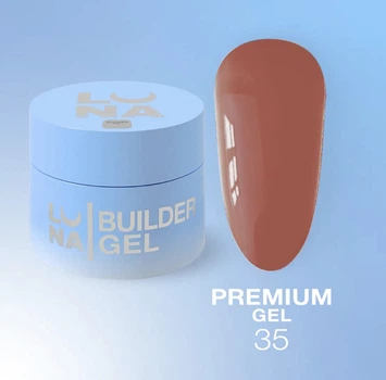 Гель LUNAMoon Premium Gel №35 на 30 мл для укрепления, выравнивания и наращивания ногтей