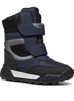 Детские зимние ботинки Geox Trekkyup Amphibiox, сапоги 30р синий/чёрный