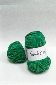 Плюшева пряжа Bambi Babi 029 зілля велюр 100 г/110 м