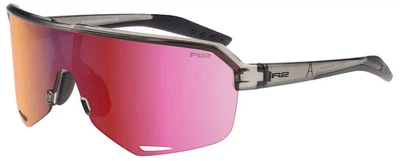 Окуляри спортивні R2 Fluke неоново-рожеві лінза pink revo кат. 3 UV400