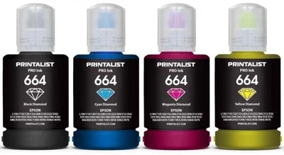 Комплект чернил 664 для Epson L100/L200/L300/L550/L1300/L3050 Printalist 000358493