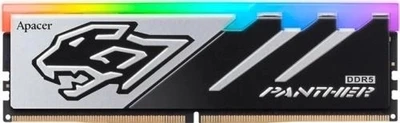 Пам'ять 16Gb DDR5, 5200 MHz, Panther RGB, Black/Silver, 38-38-38, 1.25V Apacer 000357605