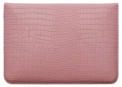 Чохол-конверт для ноутбука Leather Crocodile Macbook 16.2/16/15 Рожевий