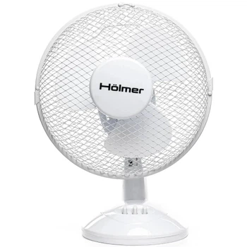 Вентилятор настольный HFS-1209-1W, White, 35 Вт, 2 скорости, автоповорот Holmer 000358214