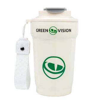 Термокружка GreenVision GV белая, нержавеющая сталь, держит тепло 4-8 ч