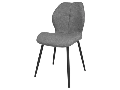 Стілець ProDobro металевий 48х53 см сірий тканина білий каркас