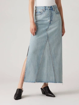 Юбка джинсовая длинная осенняя женская Levi`s 276999618 24 Голубая (1162575454)