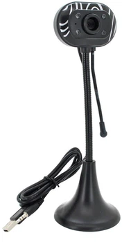 Веб-камера NoName Web камера 800*600, USB 2.0, с гарнитурой MGLE, 1.3Mpx, пласт. корпус, Black, BOX (8237)