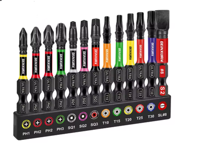 Набір біт комбінований PH, SQ, Torx, SL S2 50 мм 13 шт. (Geinxurn)