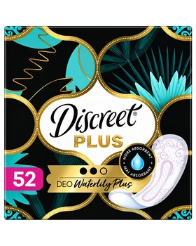 Прокладки ежедневные женские Discreet Zone Plus Deo Waterlily Plus Triple ароматизированные с ароматом водяной лилии 52 шт (8700216153096)