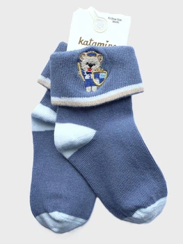 Шкарпетки для немовлят Katamino Orso з вишитим ведмедиком Сині 19-21 / 6-12 міс.