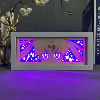 Многослойный Ночник лампа аниме Sailor Moon Сейлор Мун светильник RGB (ZDD-57)
