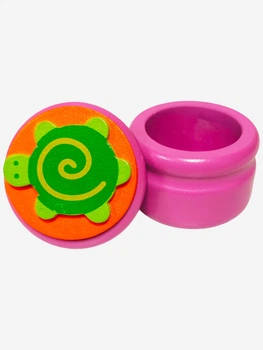 Дерев'яна скринька для молочних зубів Viga Toys Зубна фея Черепаха, рожевий (53911)