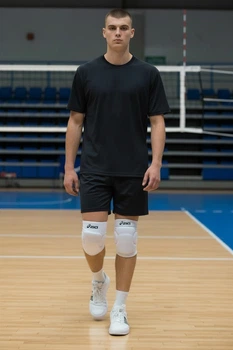 Наколінники білі професійні Асикс Asics Slider Basic захист колін розмір 2XL
