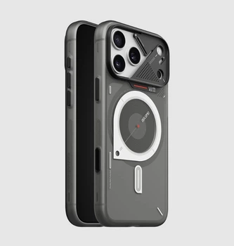 Матовый чехол для iPhone 18/17 Pro Max AULUMU A18 Hyper Frosted Case Светящиеся элементы | CoolHyper | Защита камеры Полупрозрачный Серый