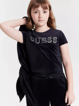 Подростковая футболка для девочки Guess 13743320 164 см Черная (1159847388)