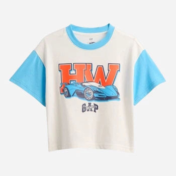 Дитяча футболка для хлопчика GAP 375210074 86 см Молочний/Блакитний (1159854491)