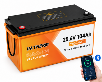 Акумулятор IN-THERM/BLUESUN LiFePO4 25.6 V 104 Ah 2662.4 Wh з Bluetooth