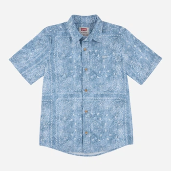 Подростковая рубашка для мальчика Levi's 619140569 158-164 см Голубая (1159861970)